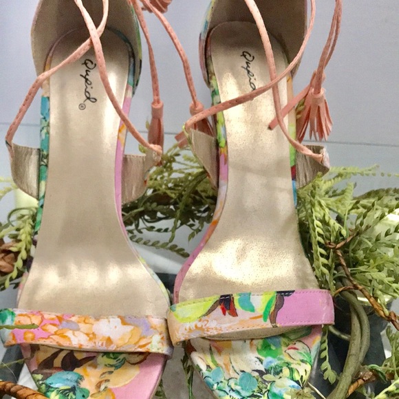 Qupid Classic  Strap up Open Toe Dress High Heel - Picture 7 of 8